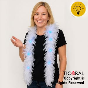 BOA LUMINOSA BLANCA TELA x 1